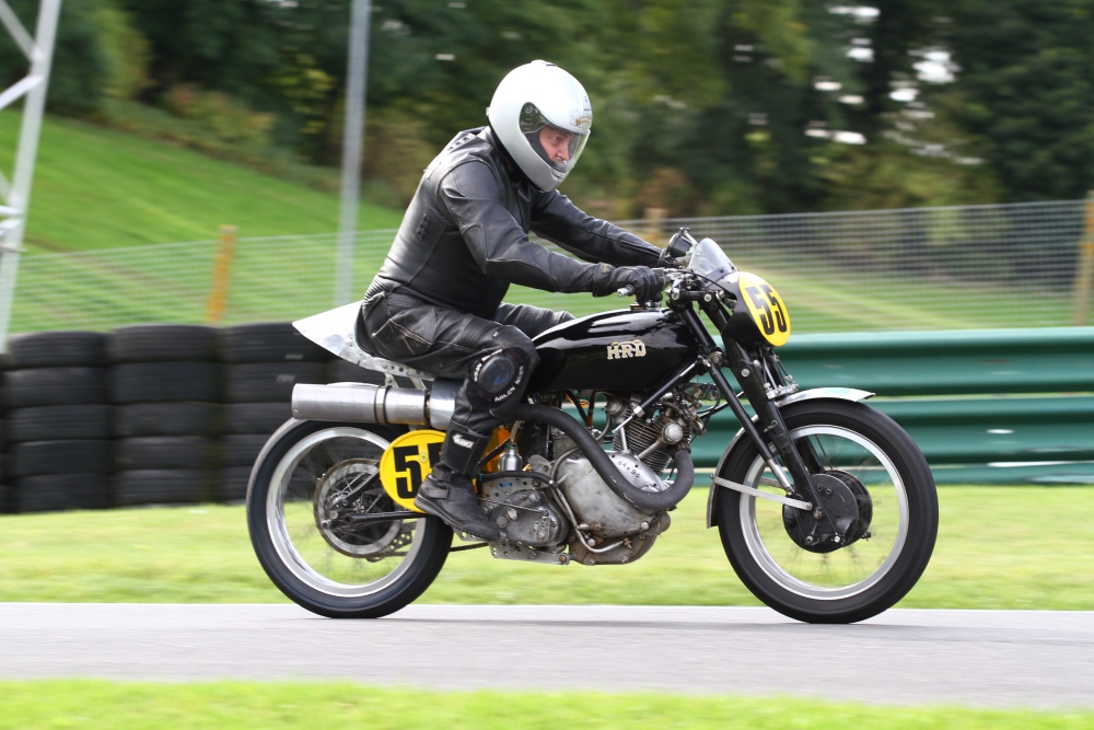 Tim on the HRD, Cadwell Park Trackday